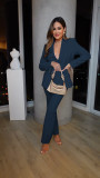 Autumn and winter fashion Casual Professional women's blazer pants two-piece suit