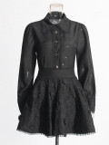 Elegant spring single-breasted shirt ruffled short skirt two-piece suit