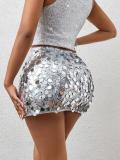 Sequined fashion women sexy short skirts