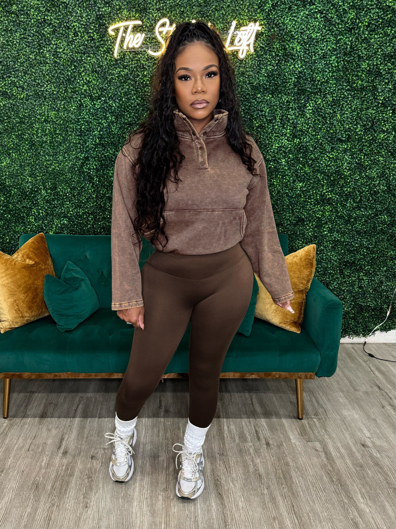 Women Sports Casual Top+Pants Two-piece Set