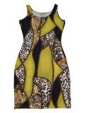 Women Summer Print Sleeve Dress
