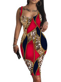 Women Summer Print Sleeve Dress