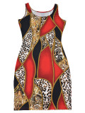Women Summer Print Sleeve Dress