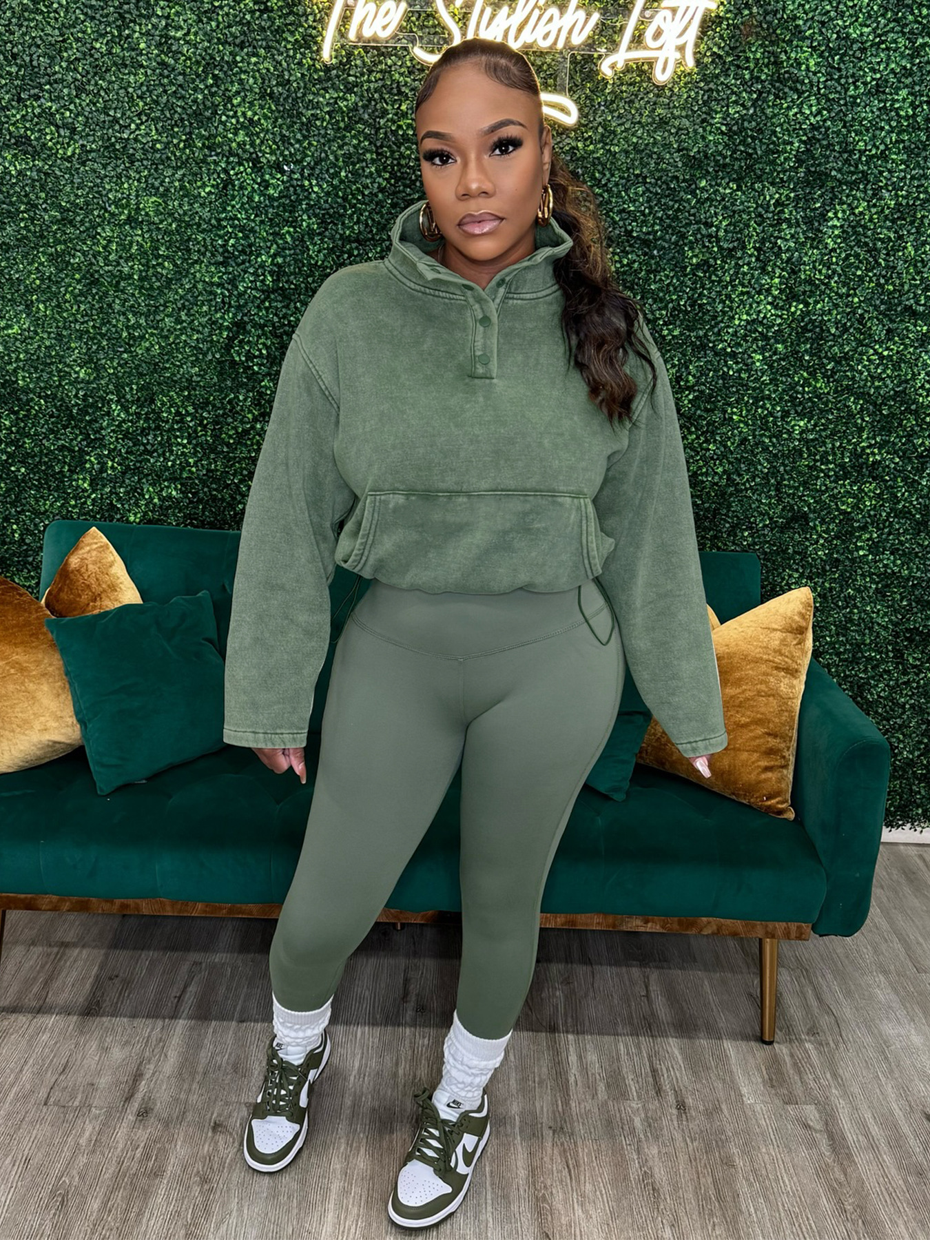 Women Sports Casual Top+Pants Two-piece Set