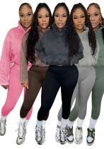 Women Sports Casual Top+Pants Two-piece Set