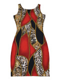 Women Summer Print Sleeve Dress