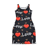 Women Summer Print Sleeve Dress