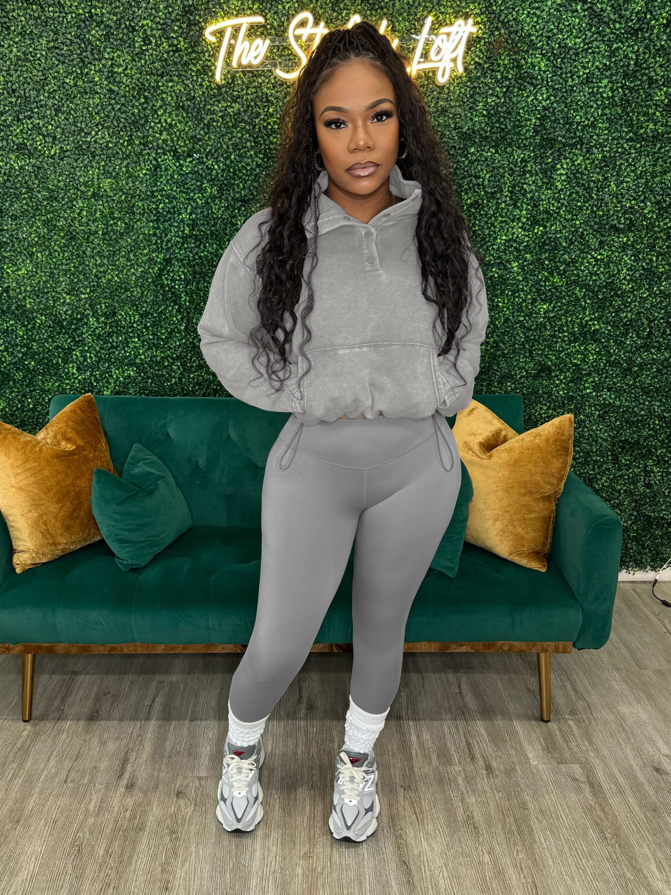 Women Sports Casual Top+Pants Two-piece Set