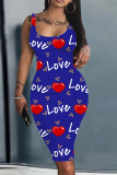 Women Summer Print Sleeve Dress