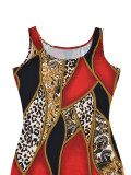 Women Summer Print Sleeve Dress