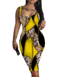 Women Summer Print Sleeve Dress