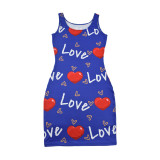 Women Summer Print Sleeve Dress