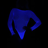 Sexy Hollow Luminous Blue Fishnet Bodysuit Women's Lingerie