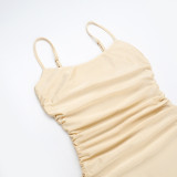 Strap Sexy Slit Fishtail Women Chic Slim Long Dress