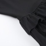 Strapless Sexy Low Back Slim Fit Cascading Ruffles Women Mini Dress