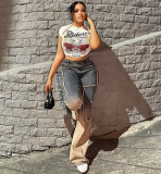 Women Gradient Denim Pants