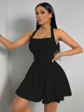 Women Sexy Halter Neck Backless Dress