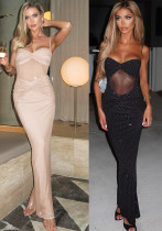 Women Spring Sexy Mesh Strap Dress