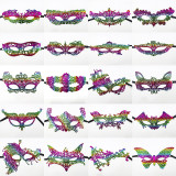 Colorful Lace Mask Halloween Christmas Carnival Night Dance Party Performance Props