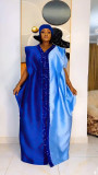 Women Plus Size African satin dress