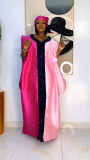Women Plus Size African satin dress