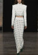 Women beaded top + skirt two-piece set