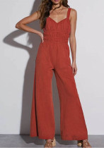 Women Pleated Summer Suspender Jumpsuit Women Pleated Summer Suspender Jumpsuit