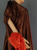 Women Plus Size African satin dress