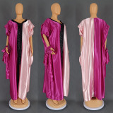 Women Plus Size African satin dress