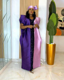 Women Plus Size African satin dress