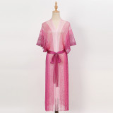 Summer Sun Protection Clothing Casual Loose See-Through Tassel Robe Women's Swimsuit Cover-Up