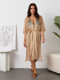Summer Sun Protection Clothing Casual Loose See-Through Tassel Robe Women's Swimsuit Cover-Up