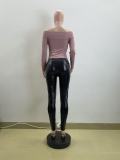 Spring Off Shoulder Zipper Sexy Slim Fit Top