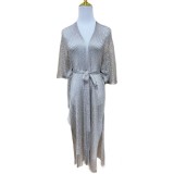 Summer Sun Protection Clothing Casual Loose See-Through Tassel Robe Women's Swimsuit Cover-Up