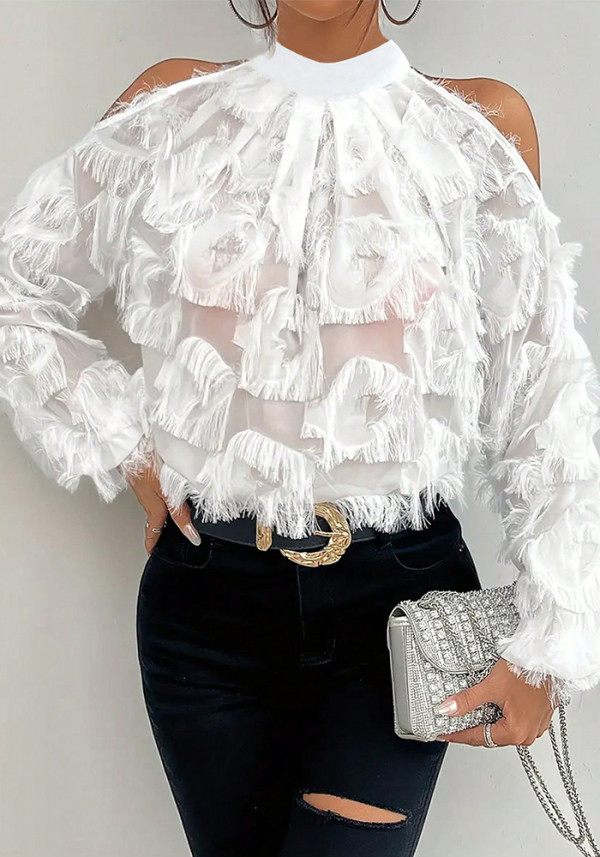 Women off-shoulder long-sleeved elegant Top