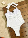 Women Bikini white one-piece swimsuit