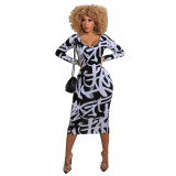 Plus Size Women Summer Print Dress