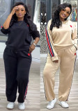 Women Patchwork Contrast Ribbon Top and Pants Two Piece Set