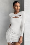 Women Sexy Long Sleeve Bodycon Dress