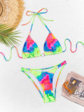 Sexy Bikini Lace Halter Neck Women's Two Pieces Swimsuits