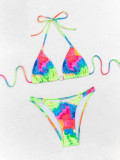 Sexy Bikini Lace Halter Neck Women's Two Pieces Swimsuits