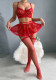Women Red Lace See-Through Sexy Lingerie Set