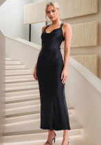 Women Spring Summer Halter Neck Backless Maxi Dress