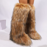 Women High-top Trendy Fur Warm Boots Snow Boots