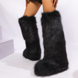 Women High-top Trendy Fur Warm Boots Snow Boots