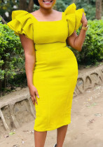 Women solid bodycon African dress