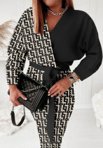 Women v-neck long-sleeved lace dress Women v-neck long-sleeved lace dress