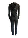 Women Printed Solid Top and Pants Sporty 2-Piece Set