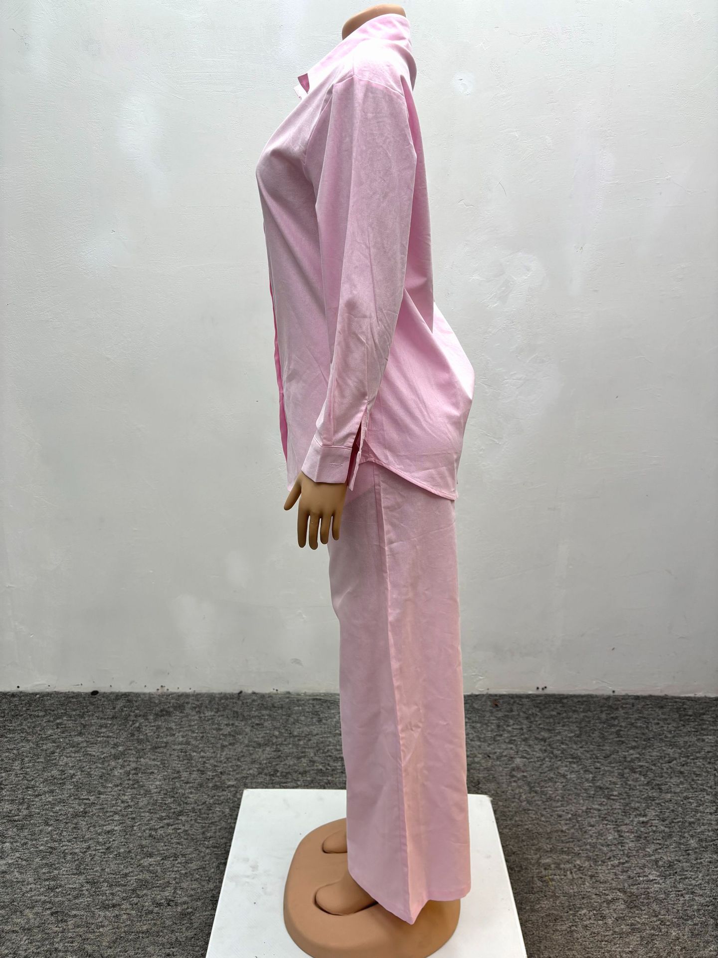 Women African long-sleeved shirt wide-leg pants Casual two-piece set