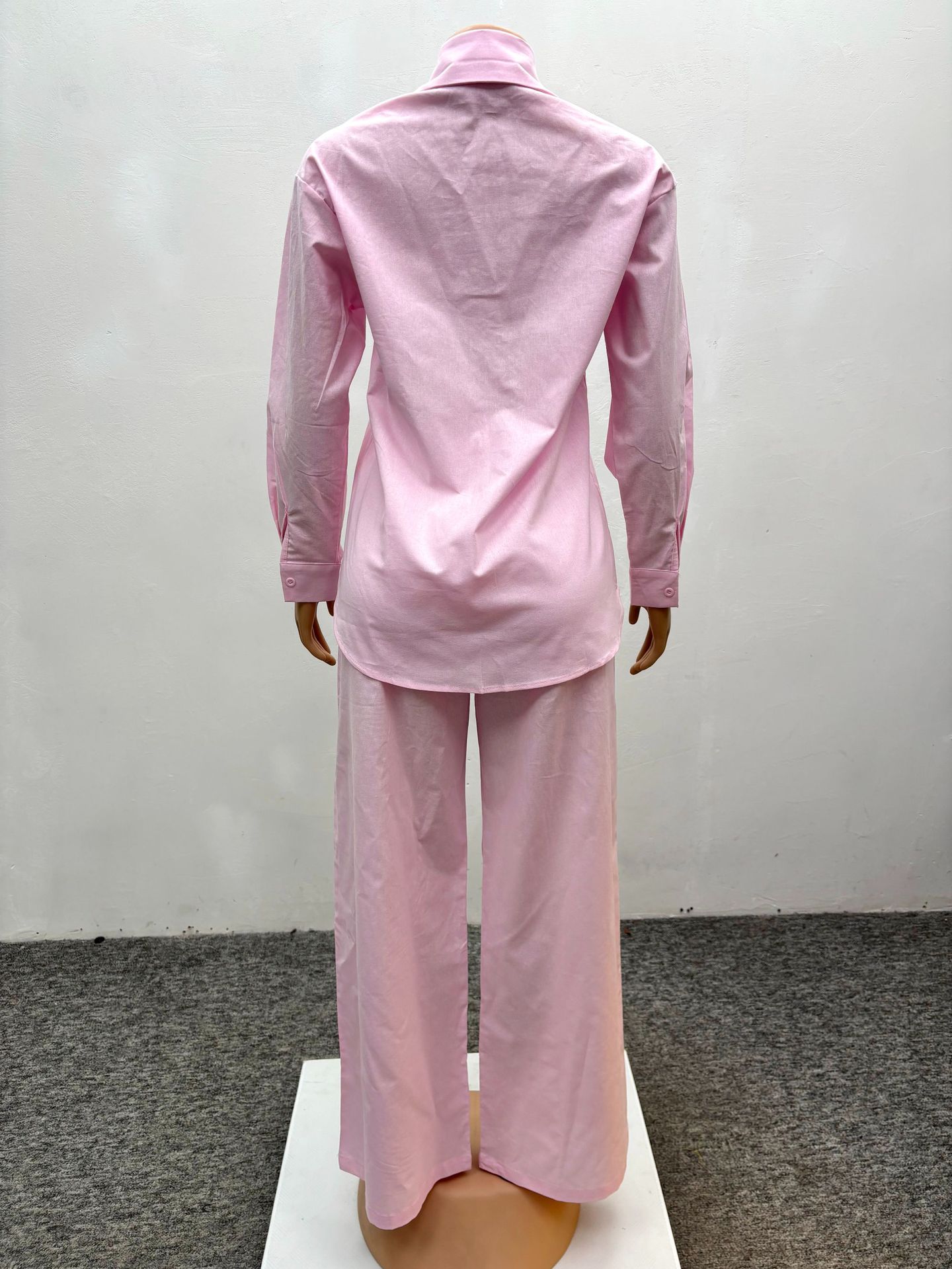 Women African long-sleeved shirt wide-leg pants Casual two-piece set